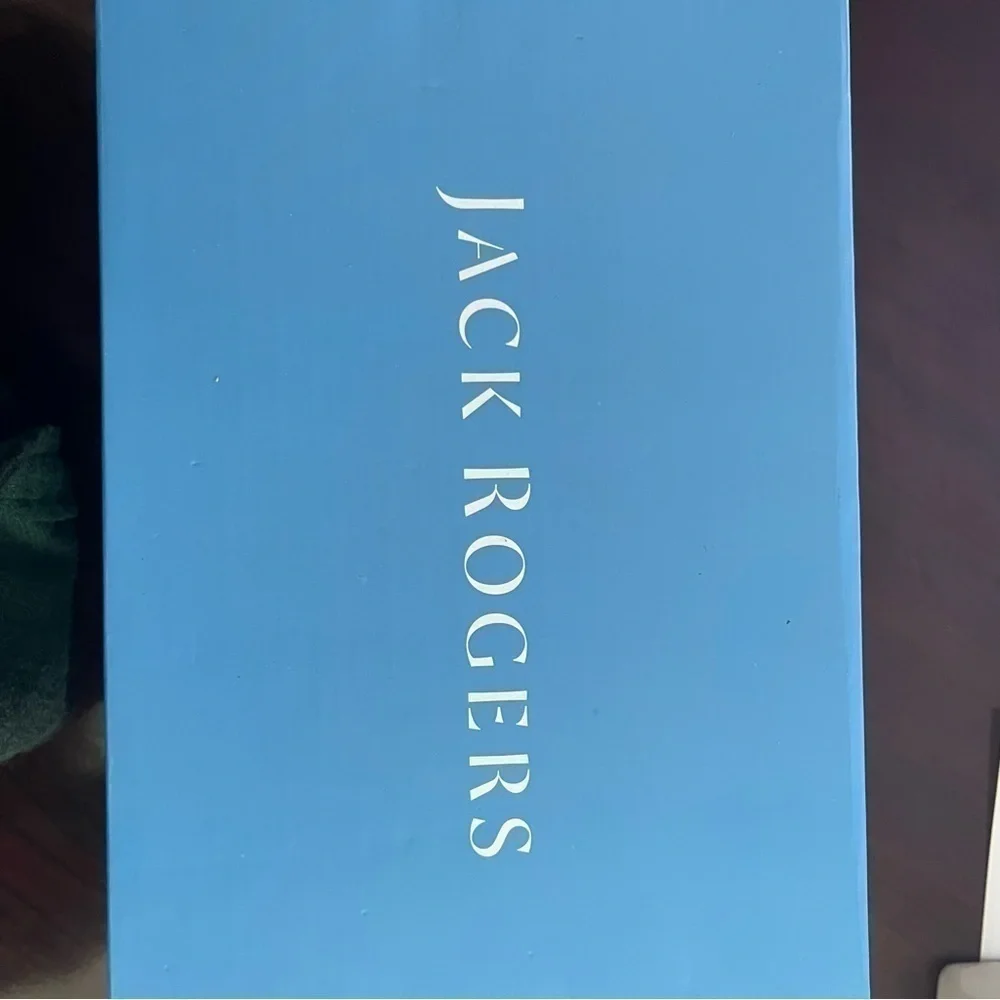 Jack Rogers Criss-Cross Wedge Espadrilles - Palmer  White Daisy, New with Box